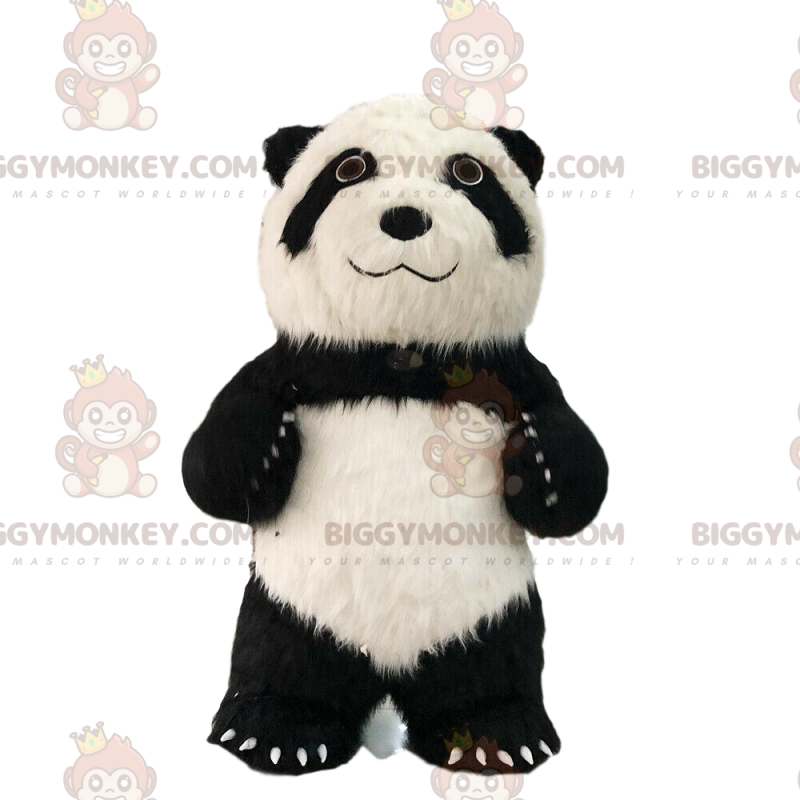 BIGGYMONKEY™ oppustelig pandamaskotkostume, gigantisk