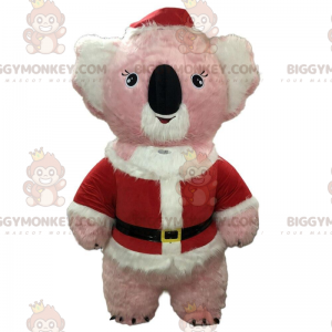 BIGGYMONKEY™ Costume da mascotte Koala rosa e bianco in costume