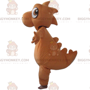 Disfraz de mascota BIGGYMONKEY™ de dinosaurio naranja y blanco