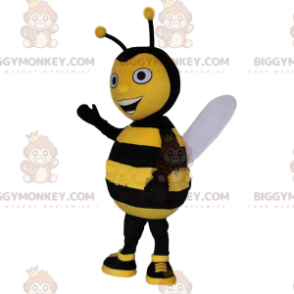 Στολή μασκότ BIGGYMONKEY™ κίτρινη και μαύρη μέλισσα, κοστούμι