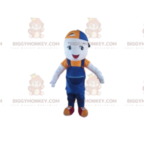 Little boy BIGGYMONKEY™ mascot costume, child costume with cap