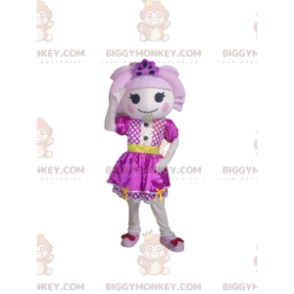 Costume de mascotte BIGGYMONKEY™ de fillette violette, costume