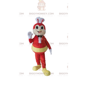 Costume da mascotte ape rossa BIGGYMONKEY™ con cappello