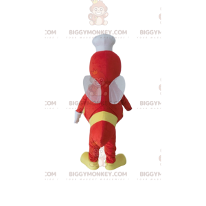 Costume de mascotte BIGGYMONKEY™ d'abeille rouge avec une