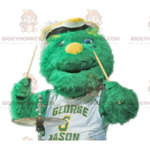All Furry Green Monster BIGGYMONKEY™ mascottekostuum -