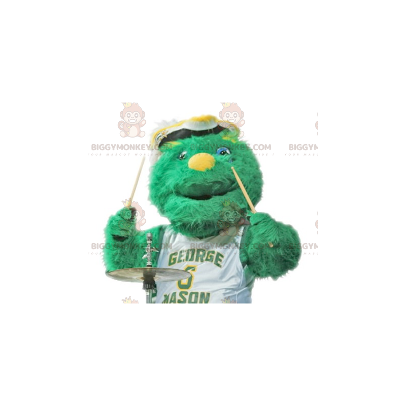 Costume de mascotte BIGGYMONKEY™ de monstre vert tout poilu -