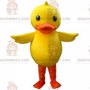 BIGGYMONKEY™ costume mascotte grande anatra gialla e arancione