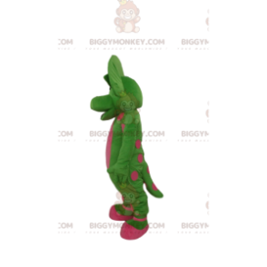 Costume de mascotte BIGGYMONKEY™ de dinosaure vert et rose