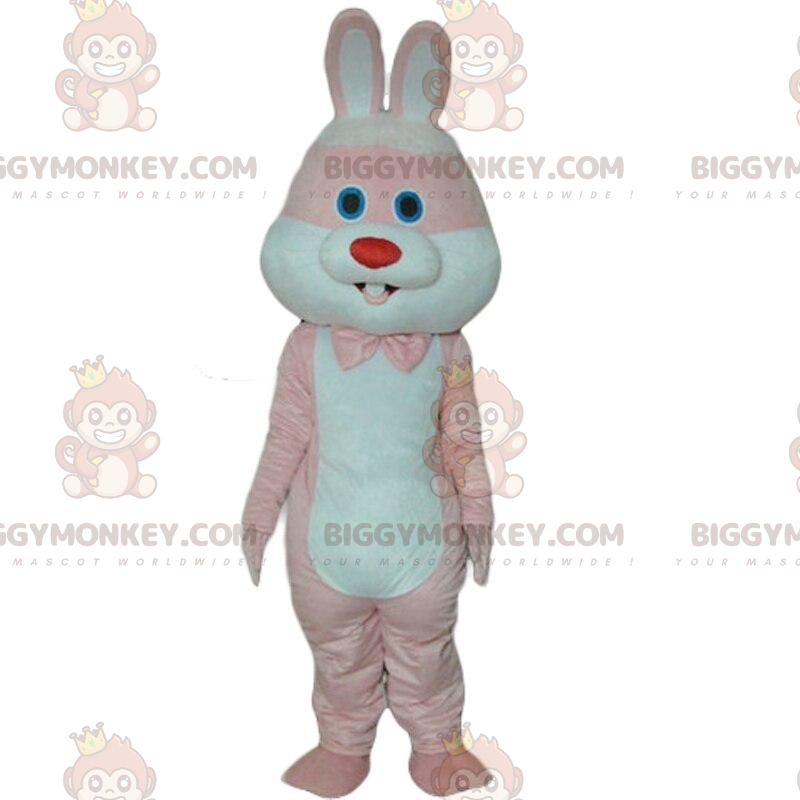 Costume da mascotte BIGGYMONKEY™ coniglio rosa e bianco