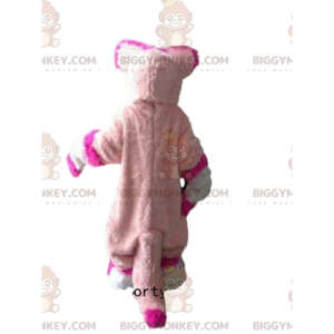 BIGGYMONKEY™ mascot costume of husky, pink fox, pink dog