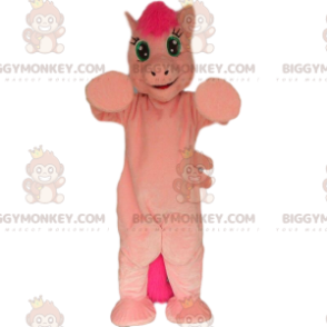 Pink pony BIGGYMONKEY™ mascot costume, pink horse costume –