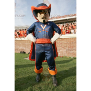 Blue and Orange Musketeer BIGGYMONKEY™ Mascot Costume -