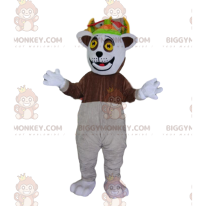 Traje de mascote BIGGYMONKEY™ do Rei Juliano, famoso lêmure do