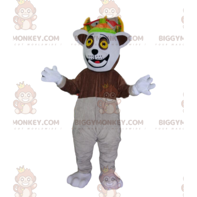 Costume de mascotte BIGGYMONKEY™ de roi Julian, lémurien du