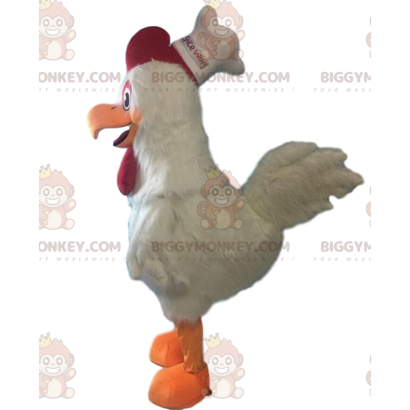 BIGGYMONKEY™ costume mascotte gallina bianca gigante, costume