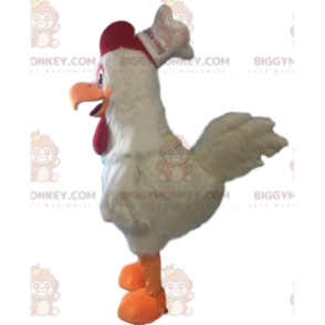 BIGGYMONKEY™ maskotti puku jättiläinen valkoinen kana