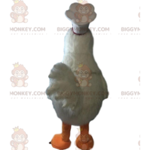 BIGGYMONKEY™ mascot costume giant white hen, casserole costume