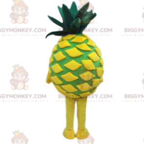 BIGGYMONKEY™ gelbes und grünes Ananas-Maskottchen-Kostüm