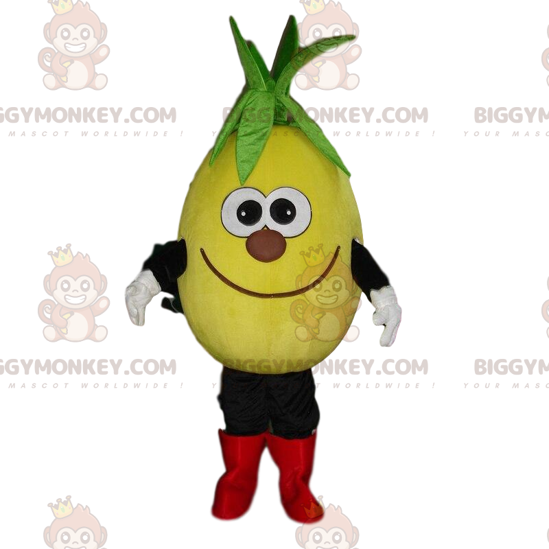 Fantasia de mascote BIGGYMONKEY™ de frutas amarelas, fantasia