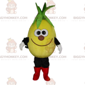 Costume de mascotte BIGGYMONKEY™ de fruit jaune, Costume de