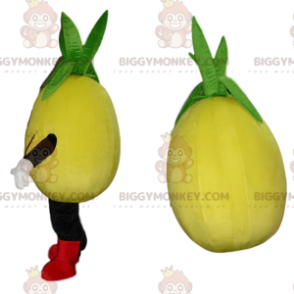 Costume da mascotte BIGGYMONKEY™ con frutta gialla, costume da