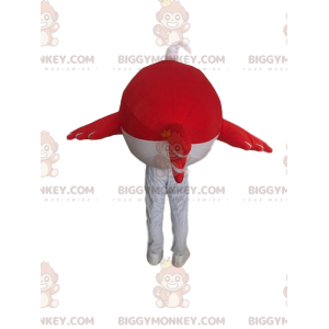 Costume de mascotte BIGGYMONKEY™ de poisson rouge et blanc