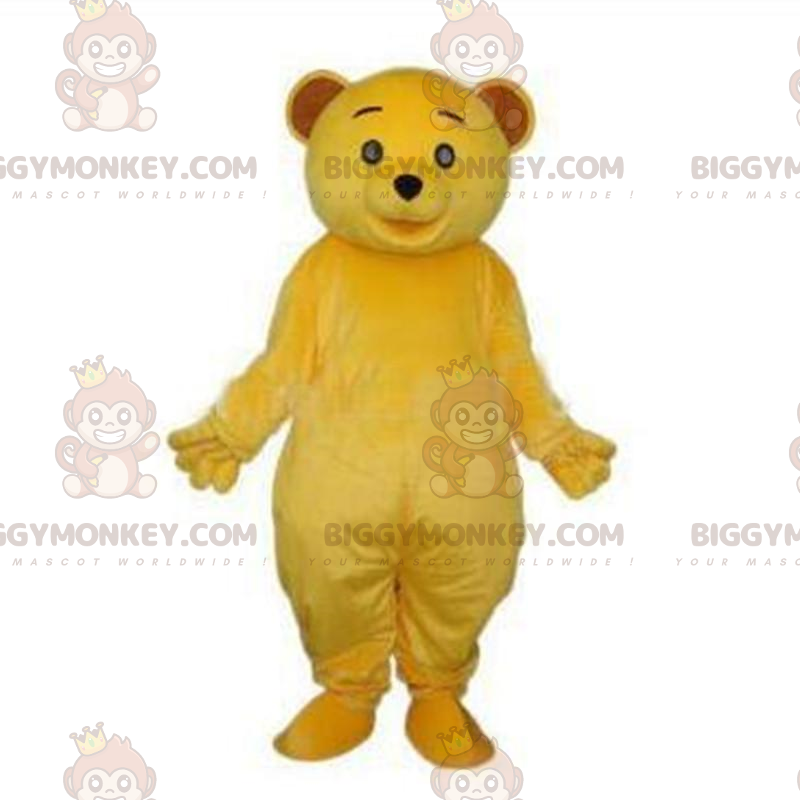 Costume de mascotte BIGGYMONKEY™ de nounours jaune, costume