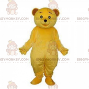 Gele teddybeer BIGGYMONKEY™ mascottekostuum, pluche gele