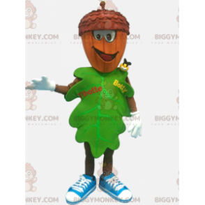 Disfraz de mascota Green Leaf BIGGYMONKEY™ con cabeza de