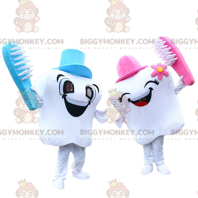 2 BIGGYMONKEY™-valkoisten hampaiden maskotti, pari