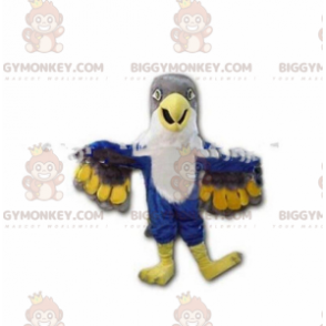 Costume da mascotte BIGGYMONKEY™ falco colorato, costume da