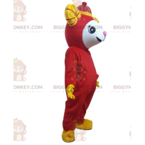 Rote Ziege BIGGYMONKEY™ Maskottchenkostüm, Riesenschafkostüm -