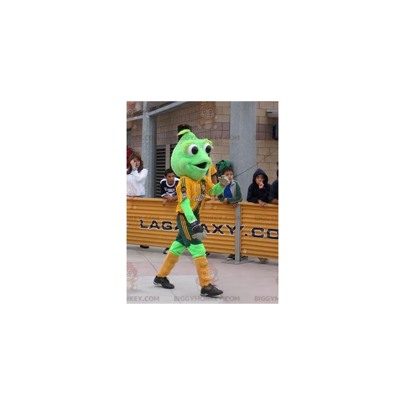 Costume de mascotte BIGGYMONKEY™ de grenouille verte avec de