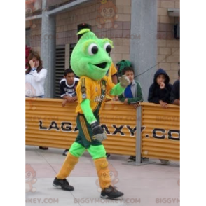 Στολή μασκότ Big Eyes Green Frog BIGGYMONKEY™ - Biggymonkey.com