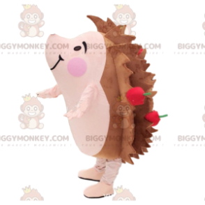 Costume de mascotte BIGGYMONKEY™ de hérisson marron et rose