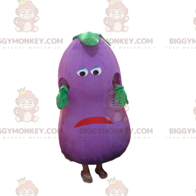 Costume de mascotte BIGGYMONKEY™ d'aubergine géante, costume de
