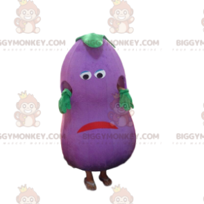 Giant Eggplant BIGGYMONKEY™ Mascot Costume, Purple Vegetable