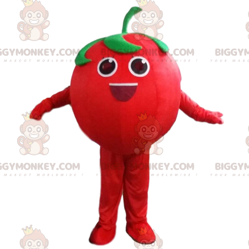 BIGGYMONKEY™ γιγάντια στολή μασκότ με κόκκινη ντομάτα, στολή