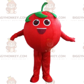 BIGGYMONKEY™ jätte röd tomatmaskotdräkt, frukt- och