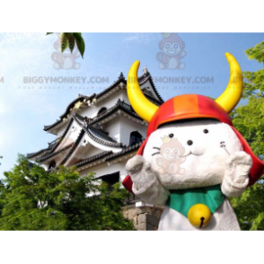 Costume da mascotte BIGGYMONKEY™ del gatto Samurai - Costume da