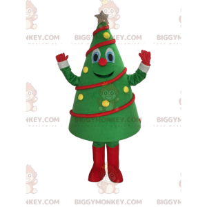 Costume da mascotte BIGGYMONKEY™ con albero verde decorato