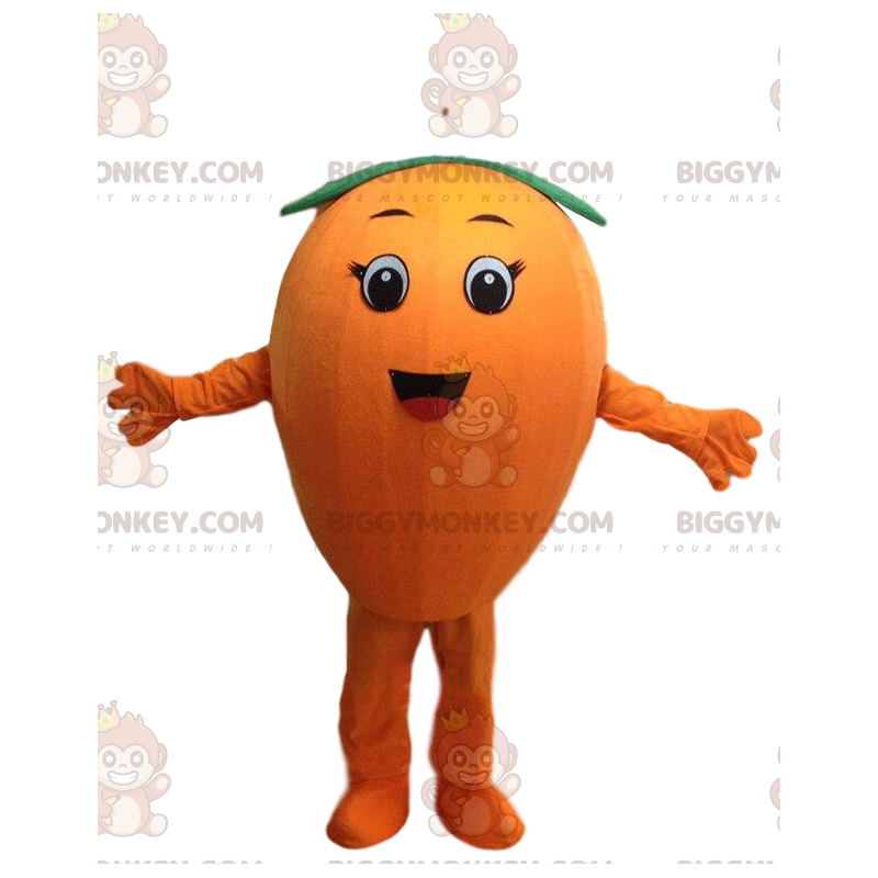 BIGGYMONKEY™ Mascottekostuum Giant Orange, Round Fruit Costume