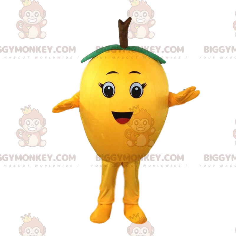 Giant Lemon BIGGYMONKEY™ mascottekostuum, peerkostuum, geel