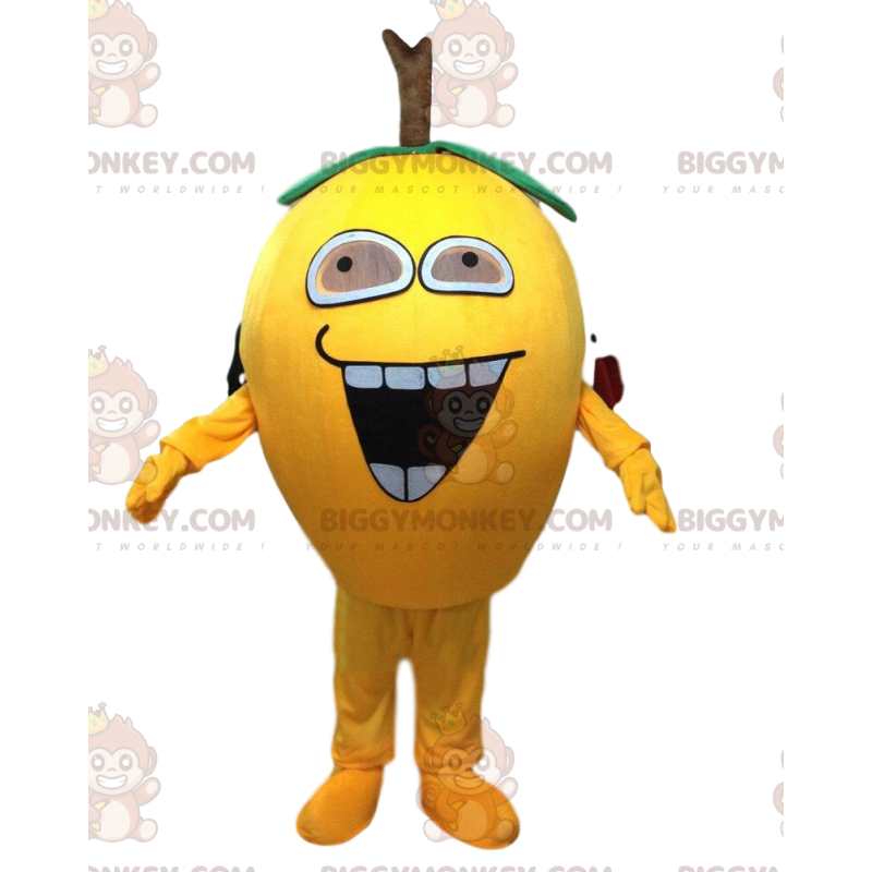 Kostým maskota Giant Lemon BIGGYMONKEY™, Kostým hrušky, žluté