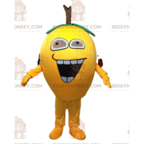 Giant Lemon BIGGYMONKEY™ Maskottchenkostüm, Birnenkostüm, gelbe