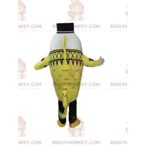 Costume de mascotte BIGGYMONKEY™ de poisson jaune et blanc