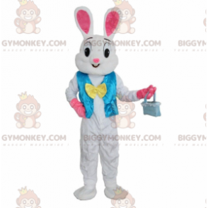 Disfraz de mascota BIGGYMONKEY™ conejito blanco y rosa con