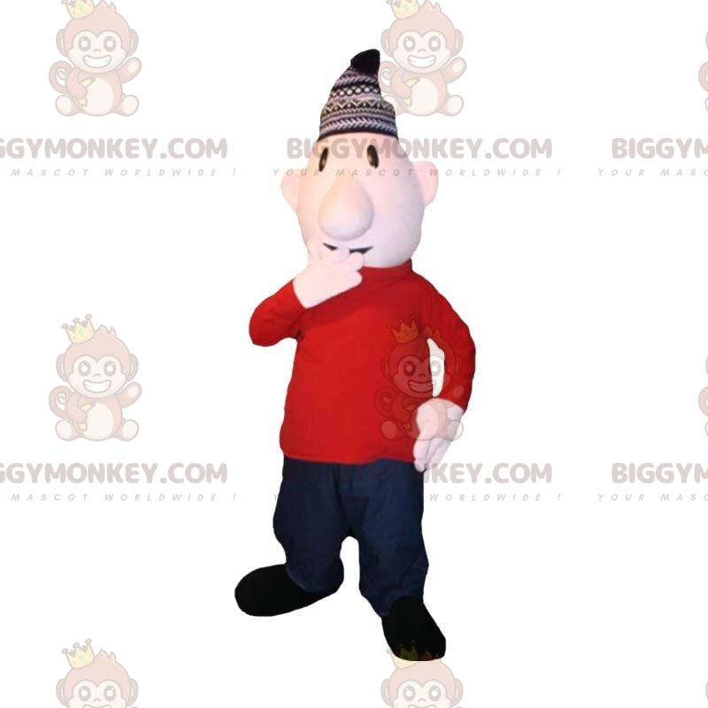 BIGGYMONKEY™ costume mascotte di Mat, famoso personaggio della