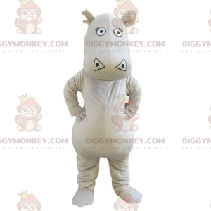 BIGGYMONKEY™ costume da mascotte grigio, ippopotamo gigante e