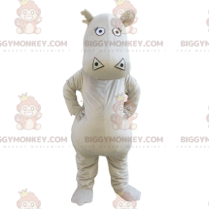Disfraz de mascota BIGGYMONKEY™ gris, hipopótamo gigante y